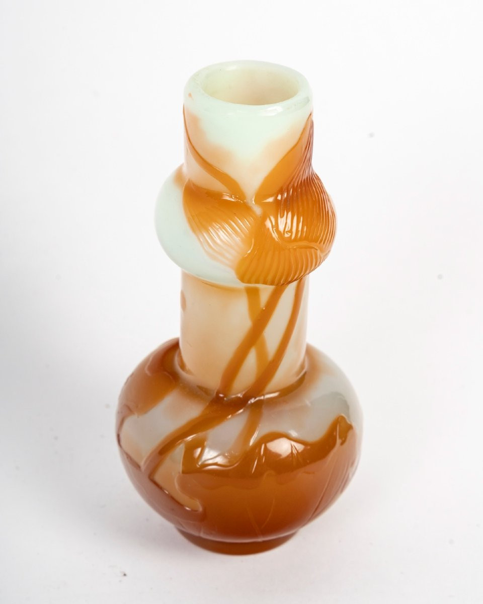 émile Gallé (1846-1904) , A. Glass Vase In The 'peking' Style , Circa 1900-photo-4