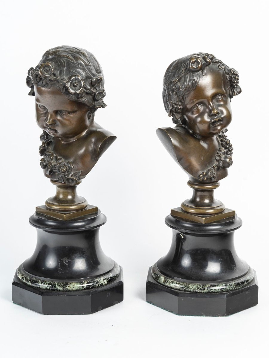 "les Enfants De Bacchus" A French 19th Century Pair Of Bronze Putti-photo-4