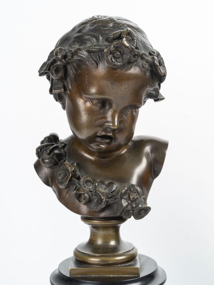 "les Enfants De Bacchus" A French 19th Century Pair Of Bronze Putti-photo-4