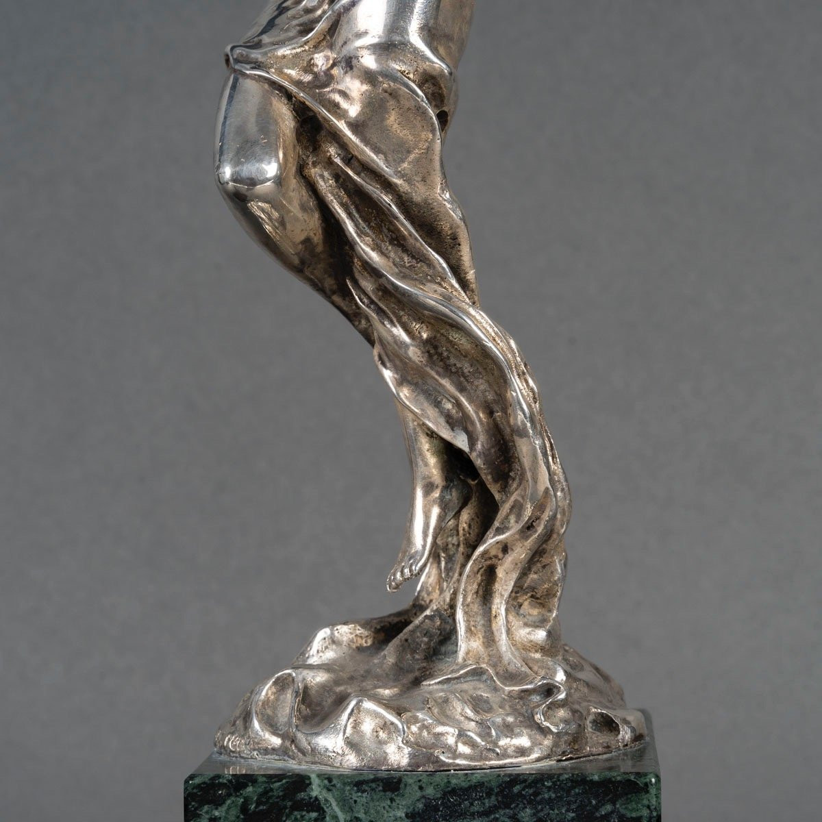 Fernand Ouillon-Carrere (1879-1959)  Loïe Fuller,  Veilleuse en bronze Art Nouveau circa 1905-photo-7