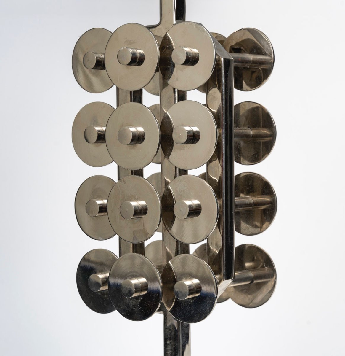 1970’s Luxurious Chromed Vintage Table Lamp-photo-1