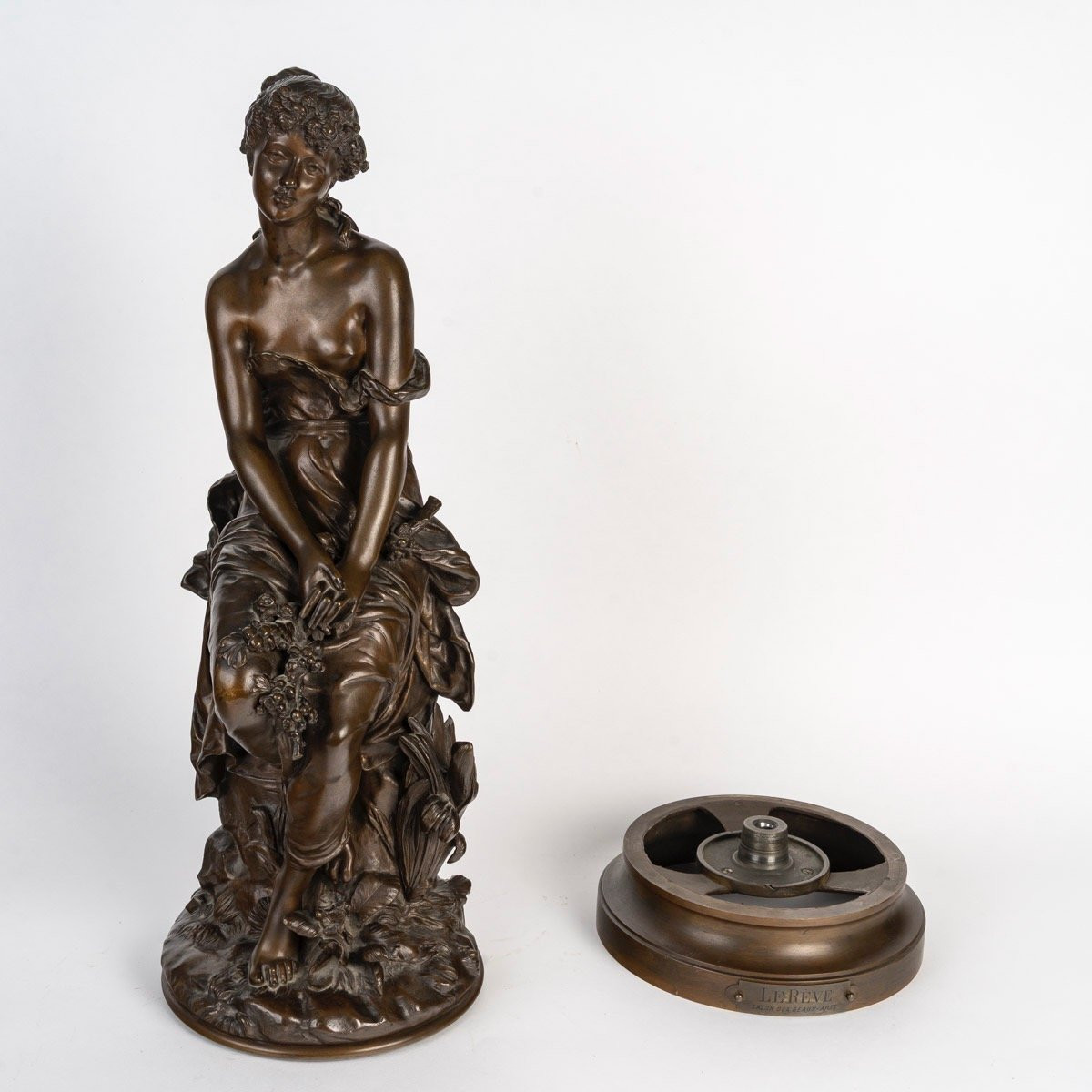 Le Rêve-the Dream, Hippolyte François Moreau (1832-1927),  French Figurative Bronze Sculpture -photo-4