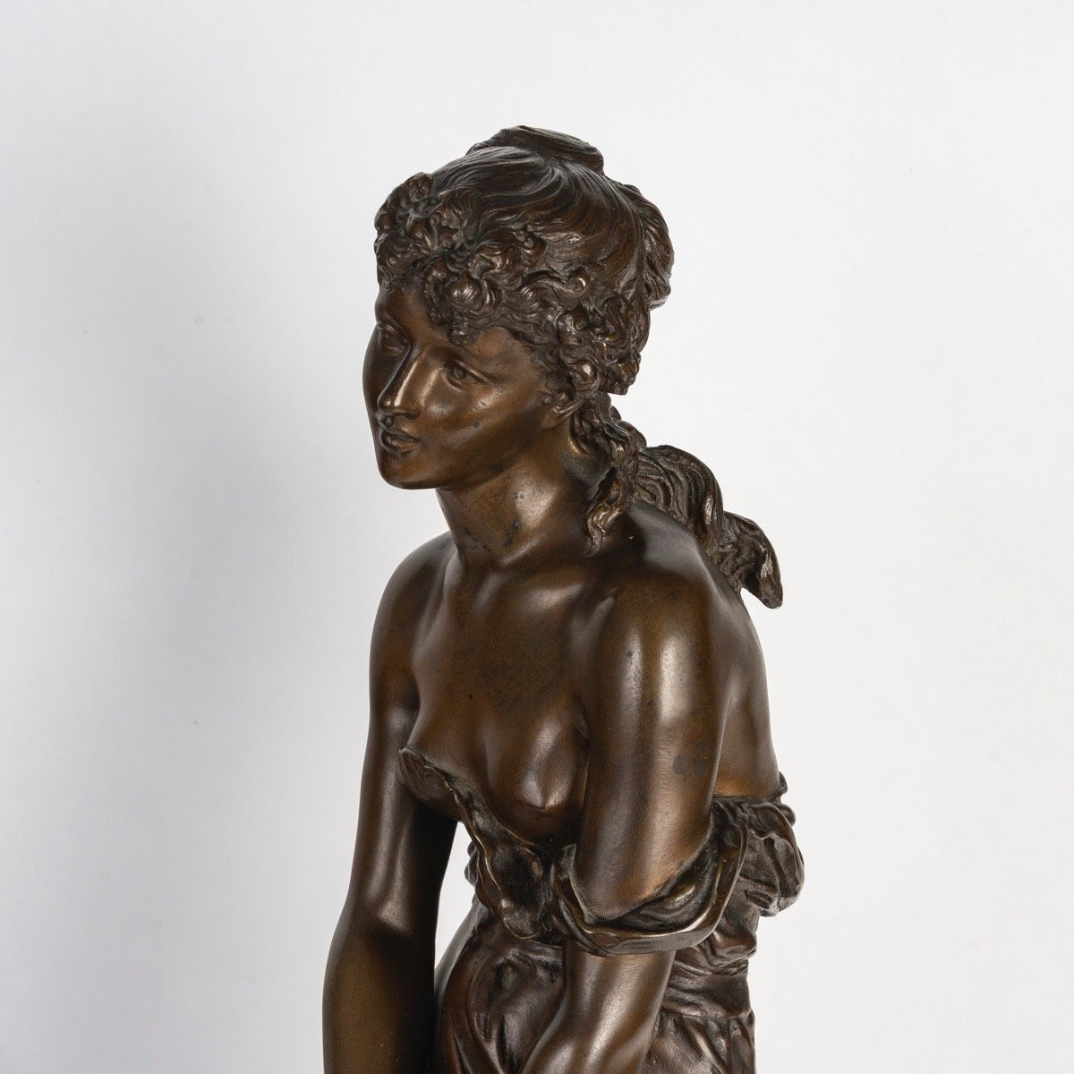 Le Rêve-the Dream, Hippolyte François Moreau (1832-1927),  French Figurative Bronze Sculpture -photo-1