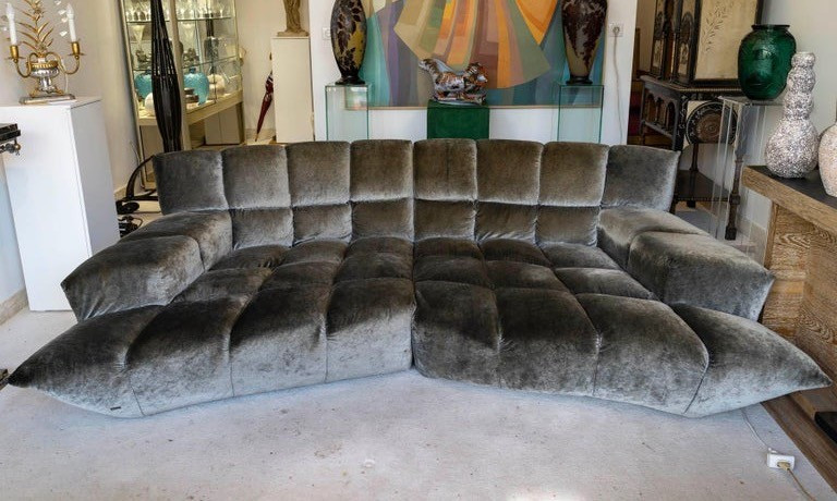 A Large Vintage Sofa And Matching Coffee Table "cloud 7" Bretz Edition, Circa 2000-photo-4