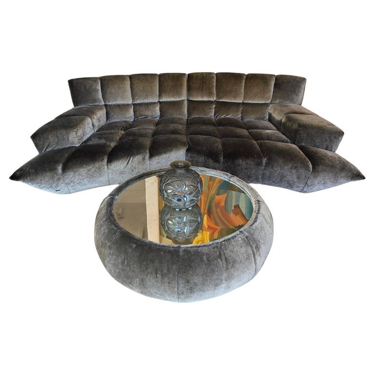 A Large Vintage Sofa And Matching Coffee Table "cloud 7" Bretz Edition, Circa 2000