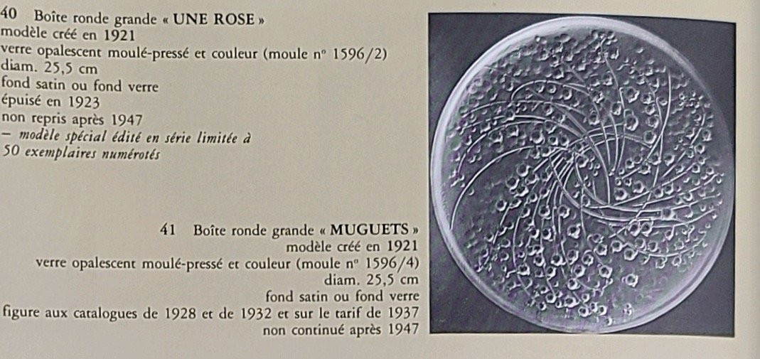 René Lalique (1860-1945), « Boite Ronde Grande Muguet » en verre Peppermint Opalescent, 1921 -photo-5