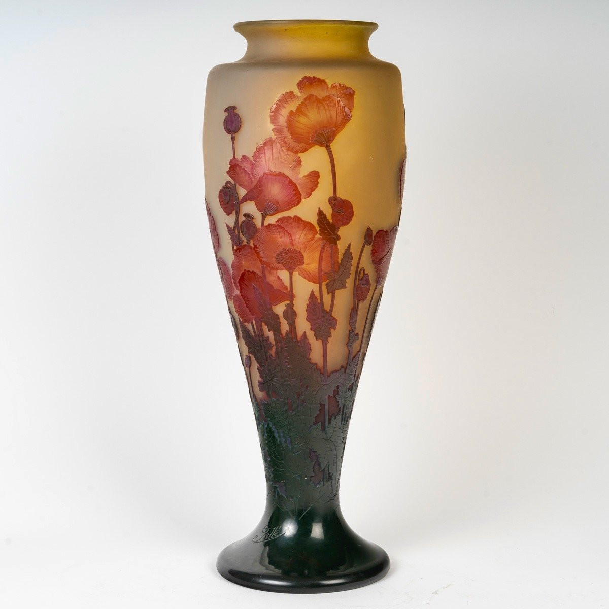 émile Gallé (1846-1904) Pavots Vase-photo-2