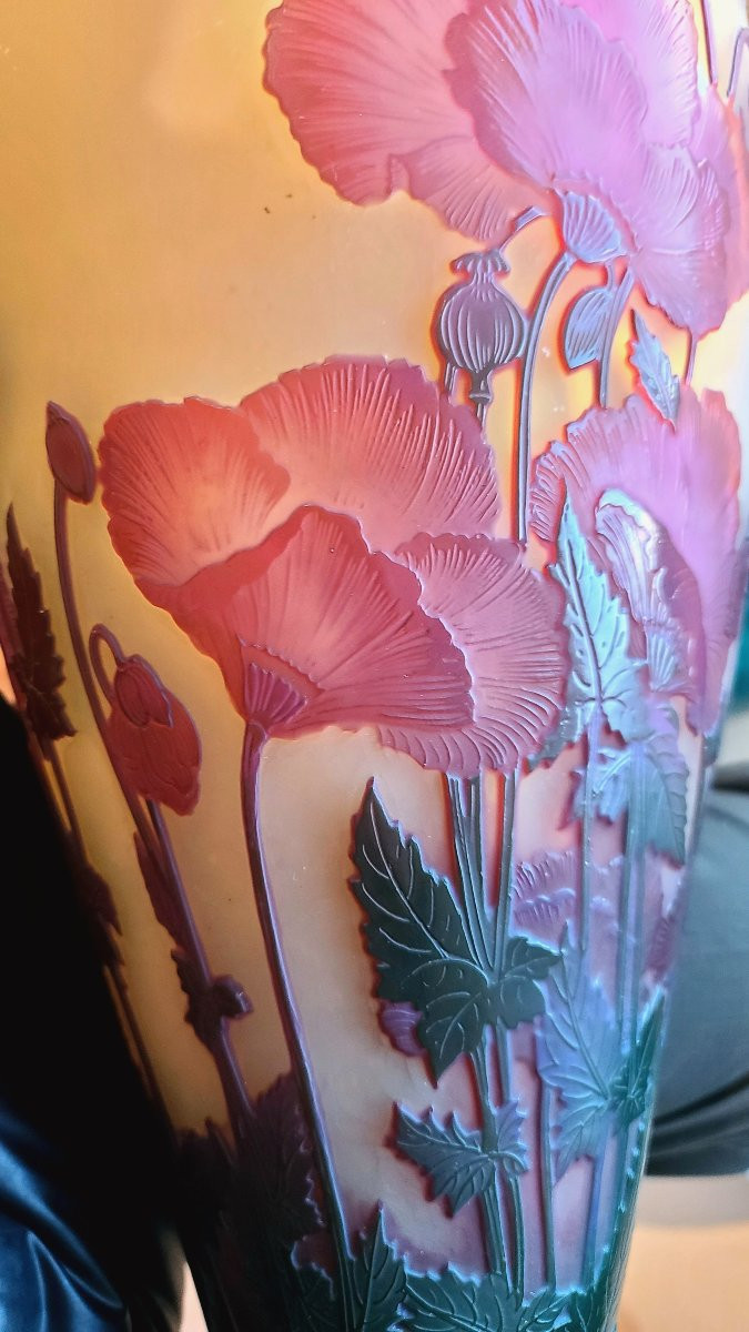 émile Gallé (1846-1904) Pavots Vase-photo-7