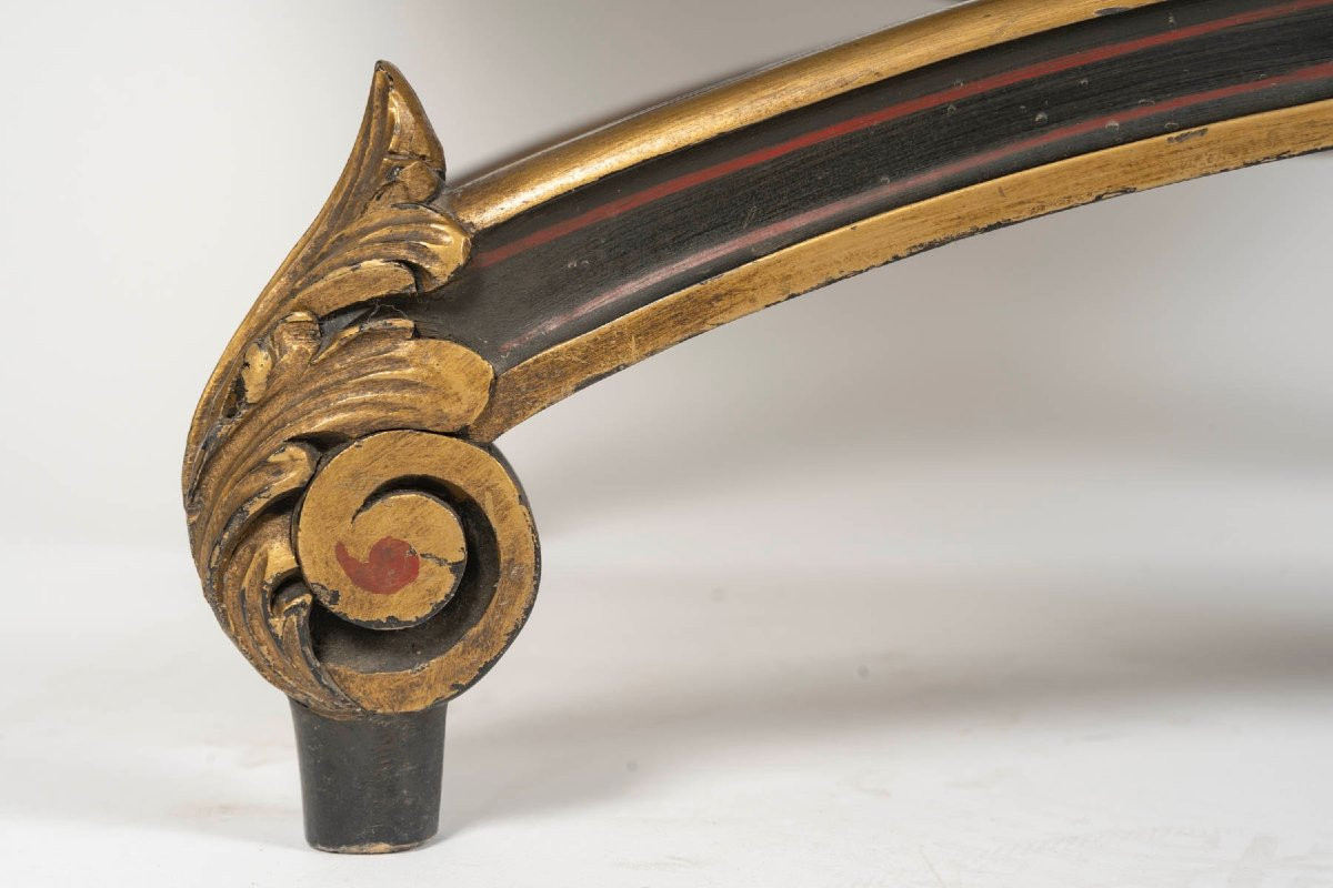 Paire de Larges Tabourets Curules Napoléon III, circa 1900 , attribués  à Maison Jansen-photo-4