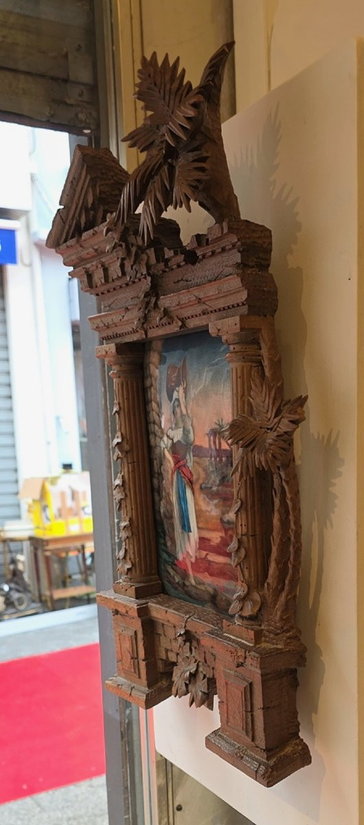 "the Water Carrier", Framed Enamel Plaque, Circa 1895-photo-3