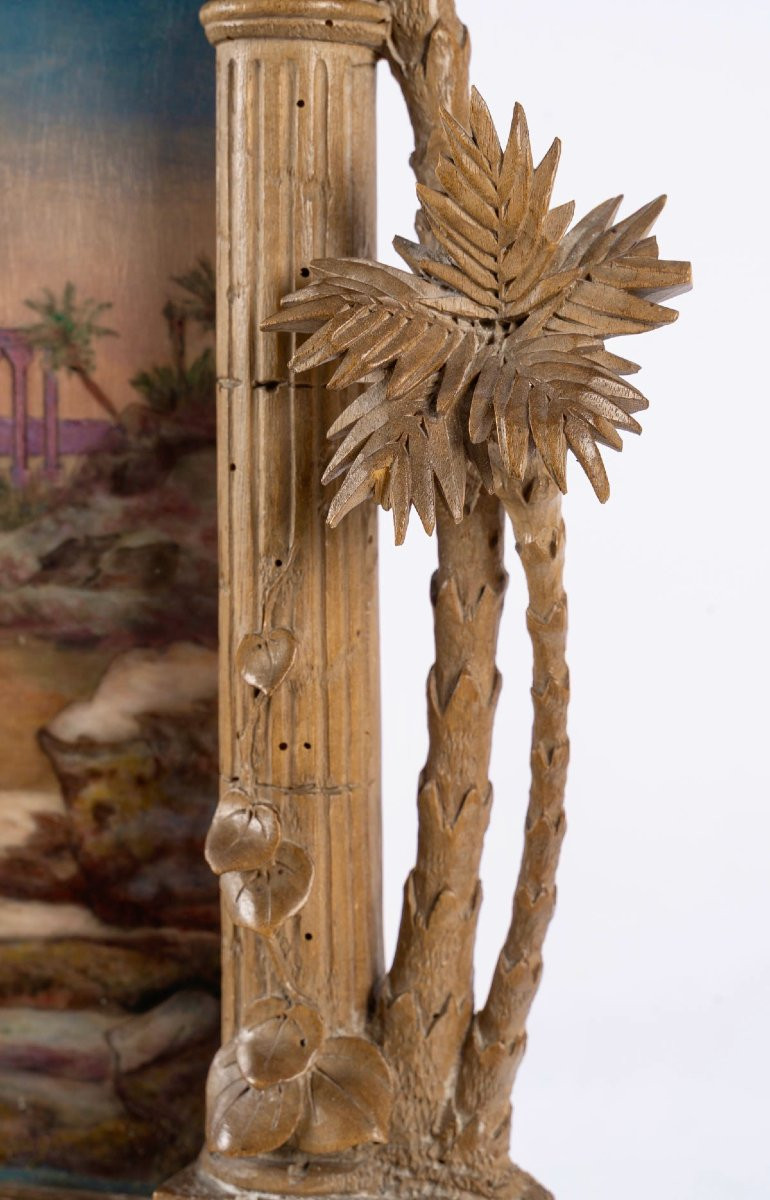 "the Water Carrier", Framed Enamel Plaque, Circa 1895-photo-4