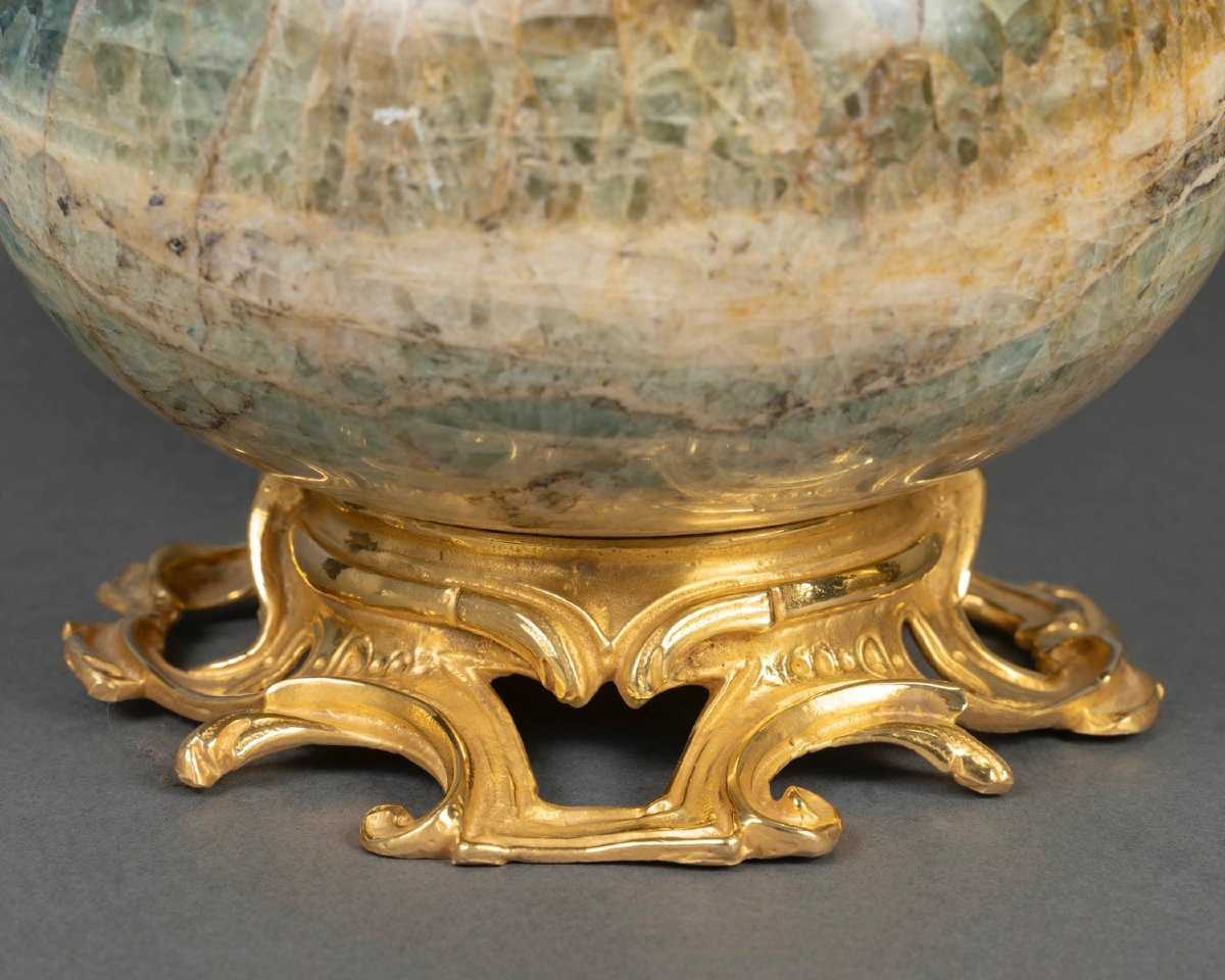 A 19th Century French Pair Of Ormolu-mounted Fluorite Spar Candelabras -photo-5