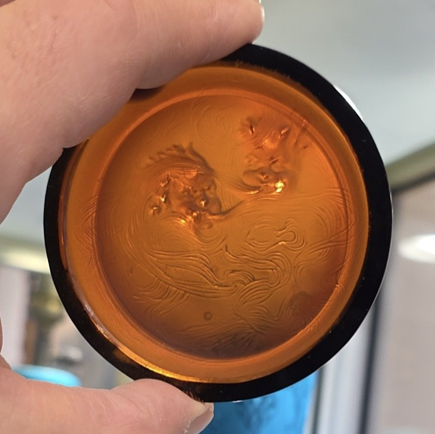 René Lalique (1860–1945),  Suite Of Five “deux Zéphirs” Ashtrays, 1913-photo-6