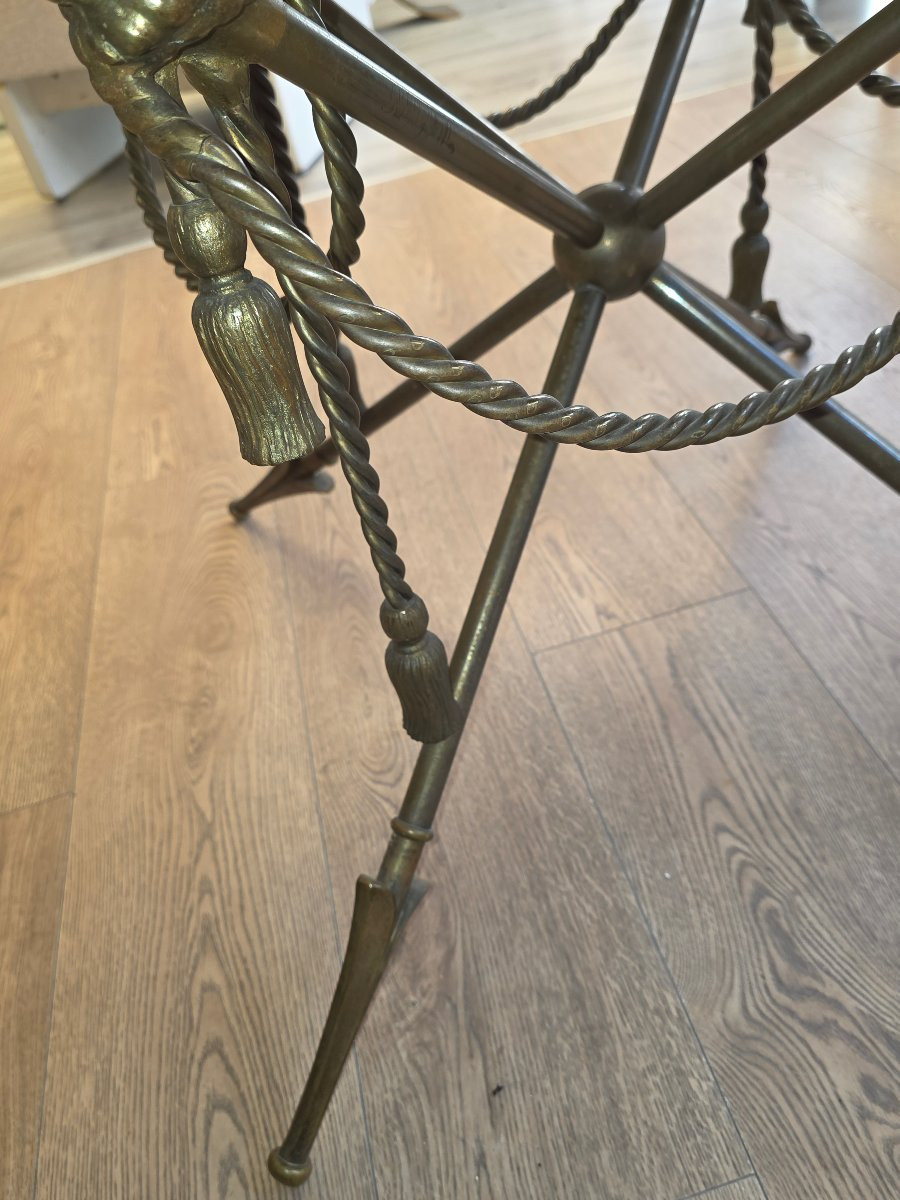 Large Neoclassical Bronze And Marble Center Table — Paris, Circa 1940-photo-5