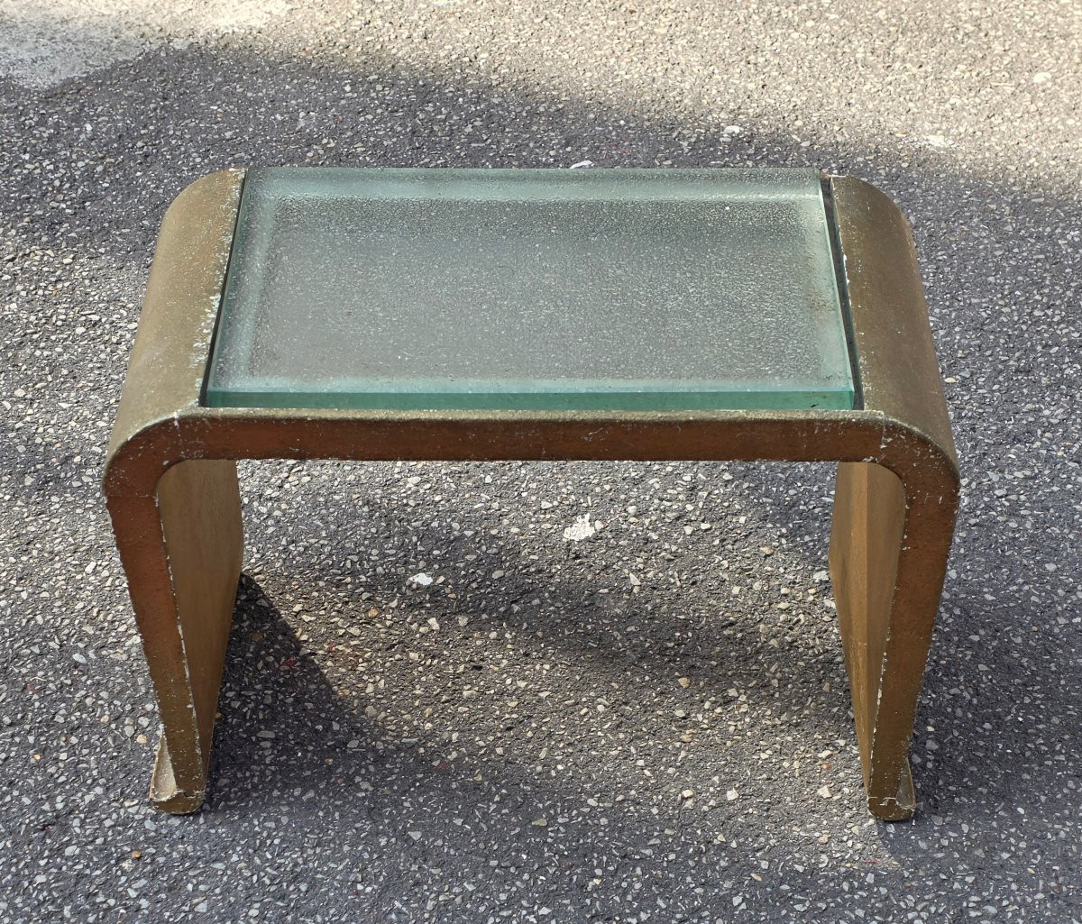 Sculptural Set Of Three Space Age Nesting Tables Glass By Saint-gobain France, Circa 1970-photo-6