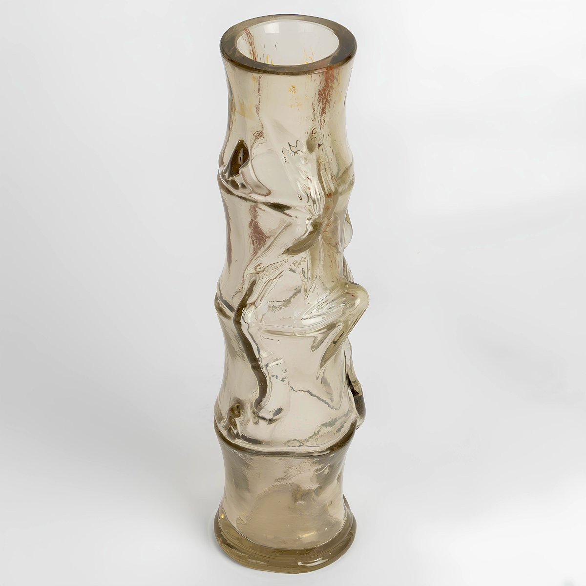 Art Nouveau Bamboo Vase, Signed E. Léveillé Paris, Circa 1900 - Provenance Cappa Collection-photo-2