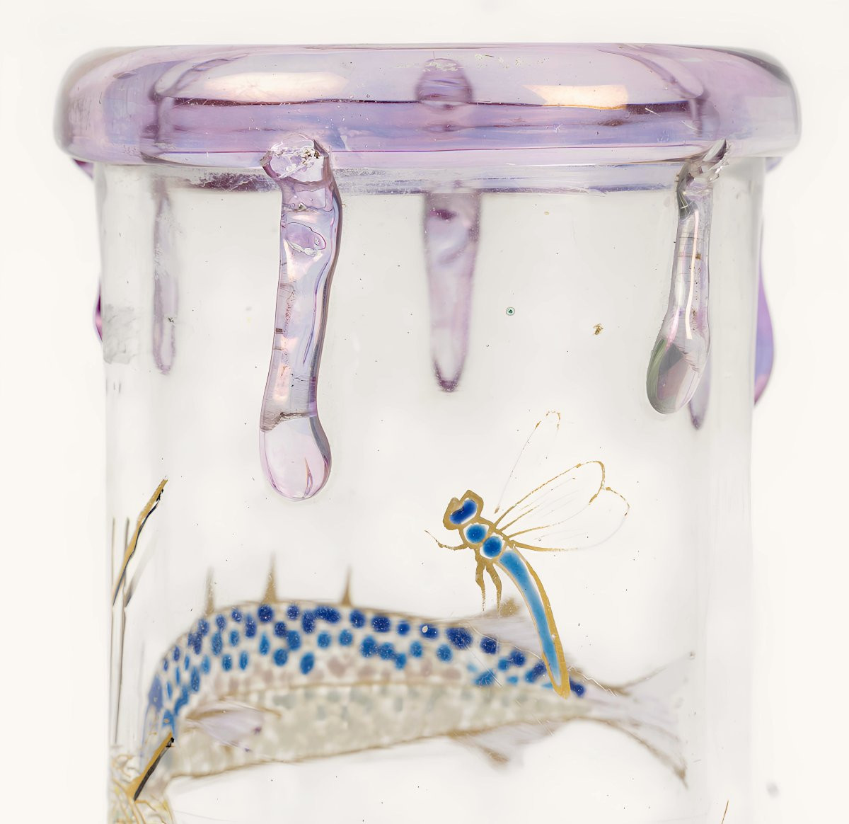 E.rousseau (1827-1890) & E-b.leveillé (1841-1913)  "epinoches" Vase, Prov. G.cappa Collection-photo-3