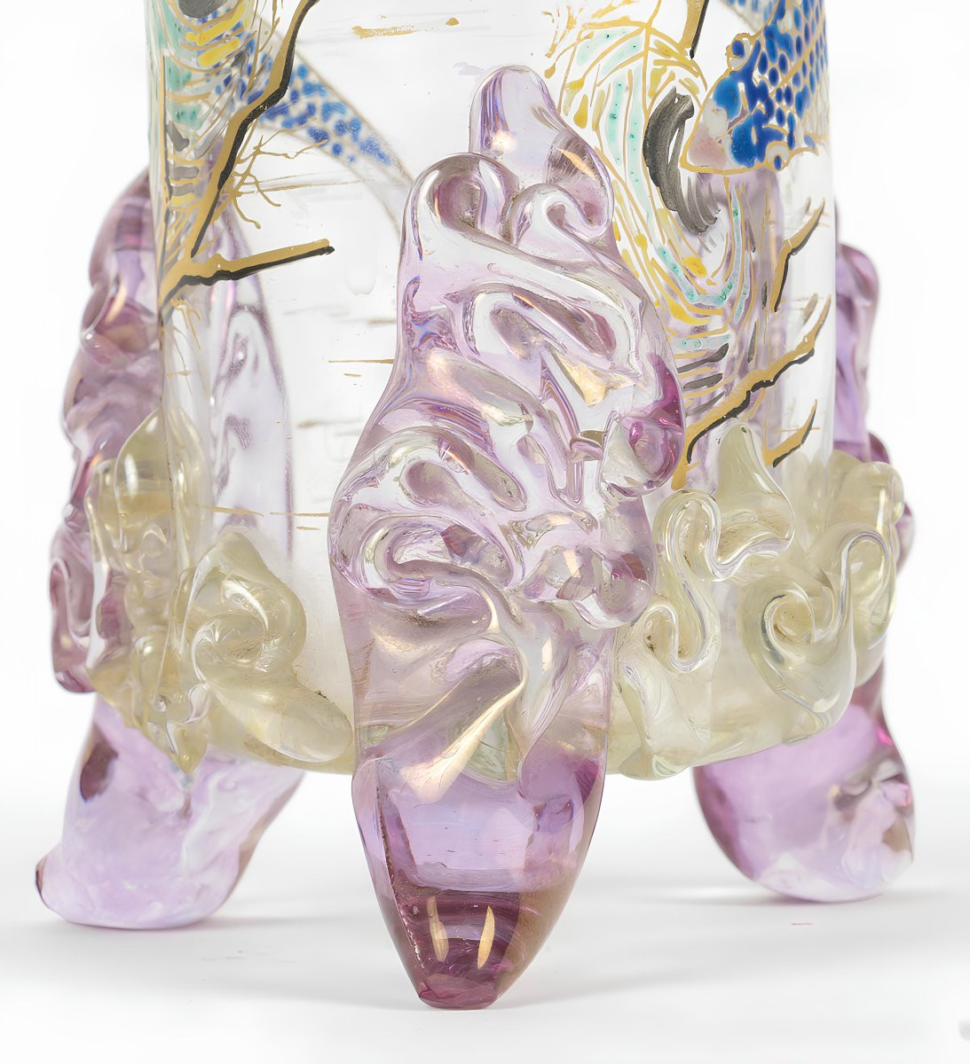 E.rousseau (1827-1890) & E-b.leveillé (1841-1913)  "epinoches" Vase, Prov. G.cappa Collection-photo-4