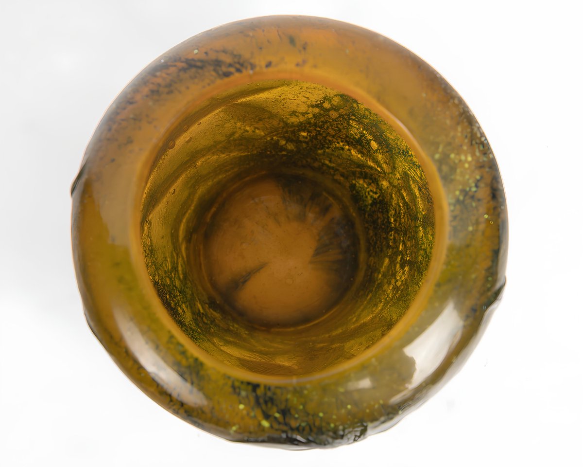 Émile Gallé (1846-1904), Vase à décor végétal et inclusions métalliques, circa 1900-photo-3