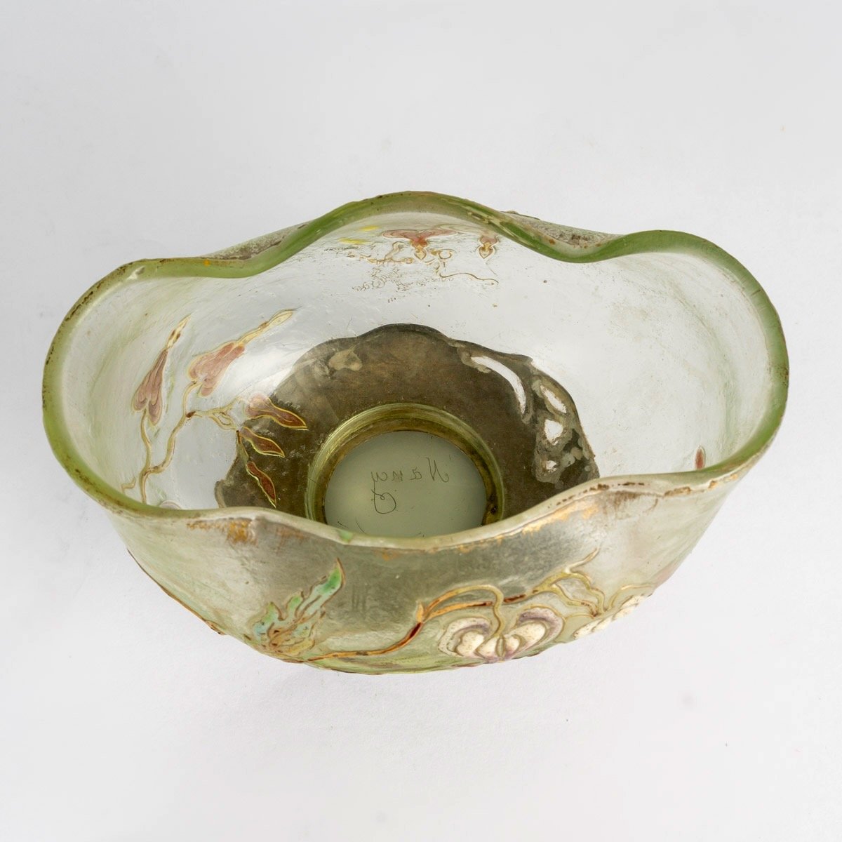 Émile Gallé (1846–1904) Coupe Art nouveau à décor de Cœurs-de-Marie, circa 1900-photo-2