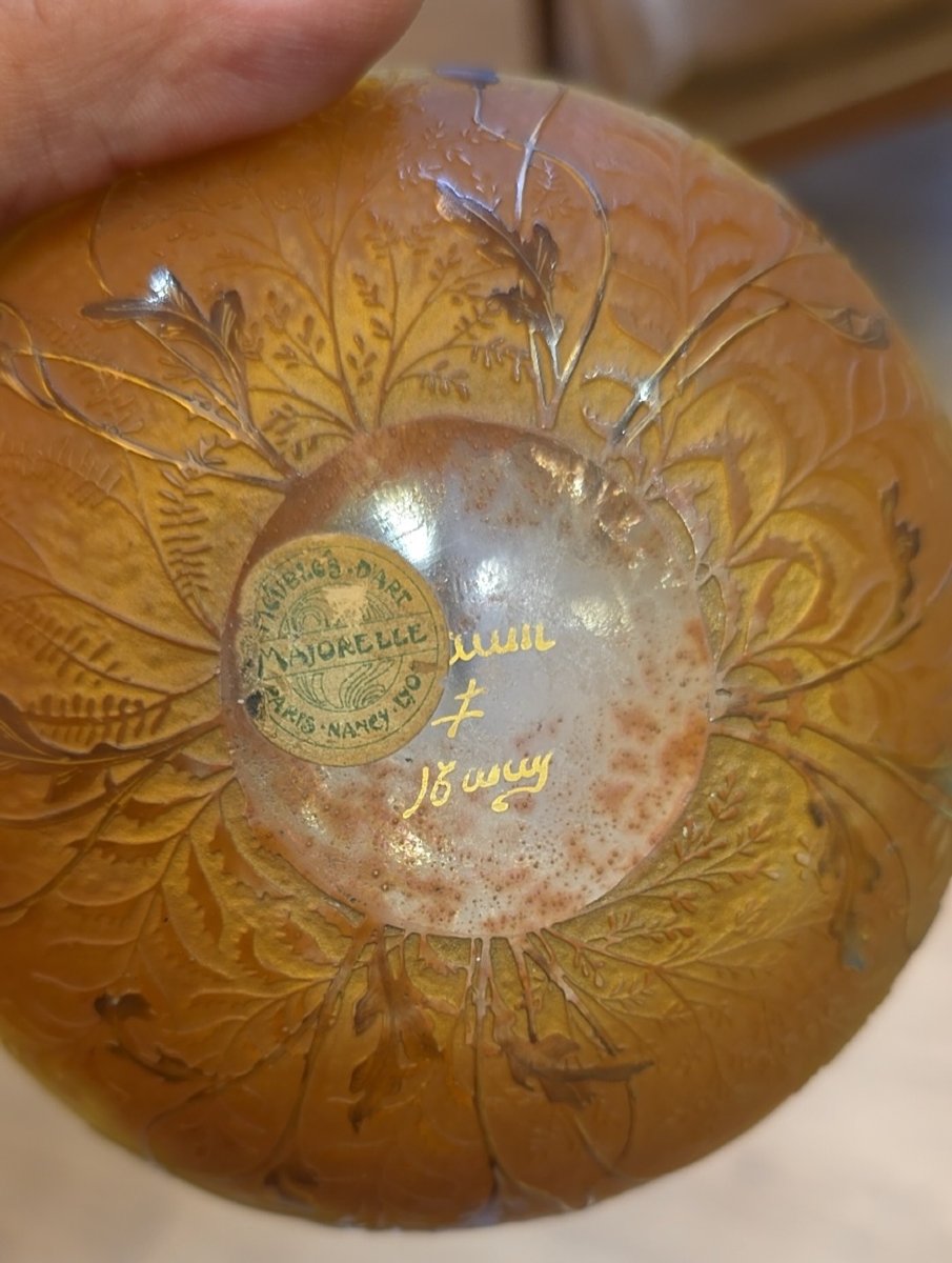 Daum Nancy et Croix de Lorraine « Coquelicots », coupe Art Nouveau , circa  1900-1910-photo-7