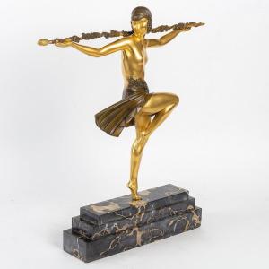 Pierre Le Faguays (1892~1962) "dancer Of Thyrsus" An Art Deco Bronze Figure Circa 1930