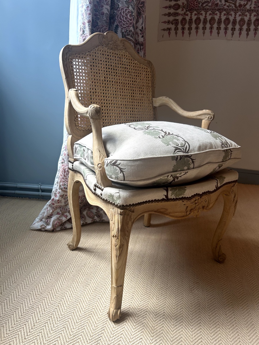 Mobilier de salon comprenant 6 fauteuils et une banquette d'époque Louis XV-photo-2