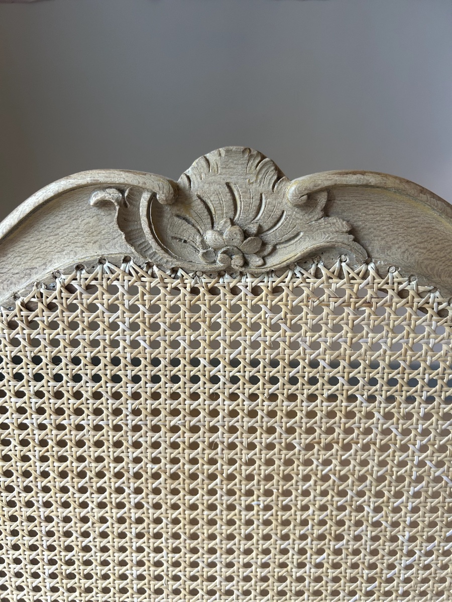 Mobilier de salon comprenant 6 fauteuils et une banquette d'époque Louis XV-photo-3