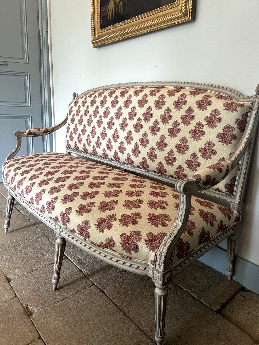 Louis XVI Period Sofa Bench-photo-2