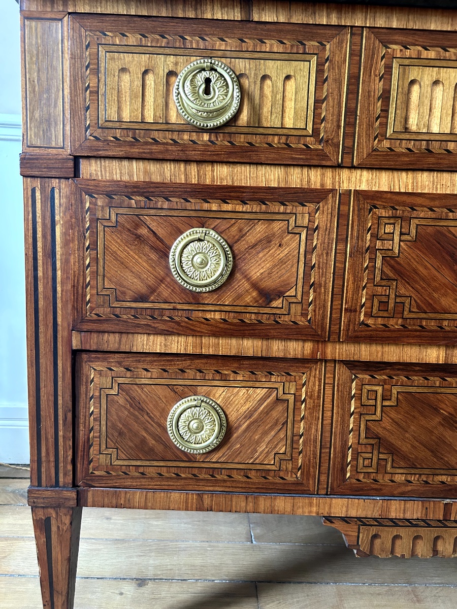 Commode d'époque Louis XVI estampillée jean-Baptiste Courte -photo-4