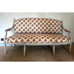 Canapé banquette d'époque Louis XVI