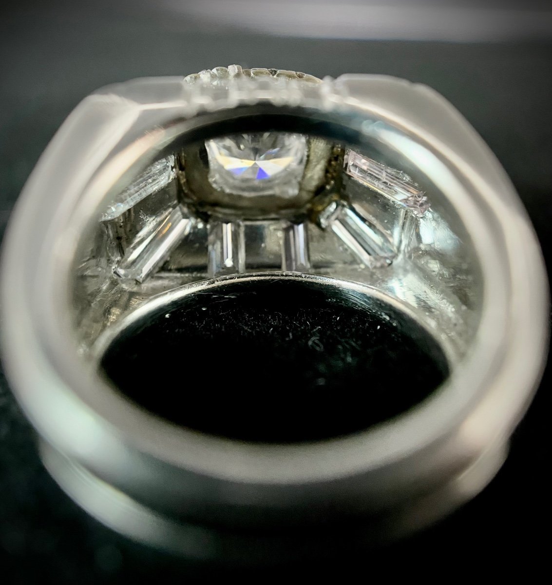 Bague En Platine Sertie 'un Diamant Taille Brillant De 0,83 Carat (vvs-e/f)-photo-4
