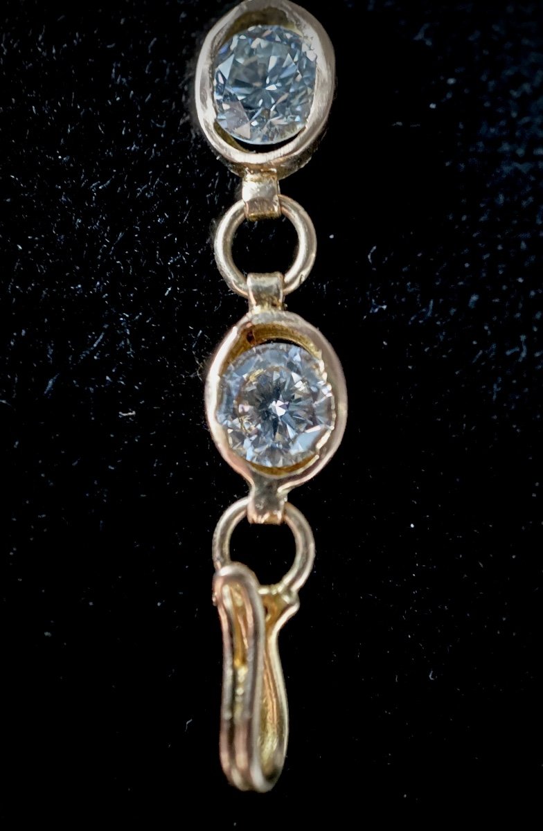 Bracelet Mailles Anciennes Serties De 13 Diamants Taille Brillant De 0,60 Carat Chacun (e/f-vs)-photo-5