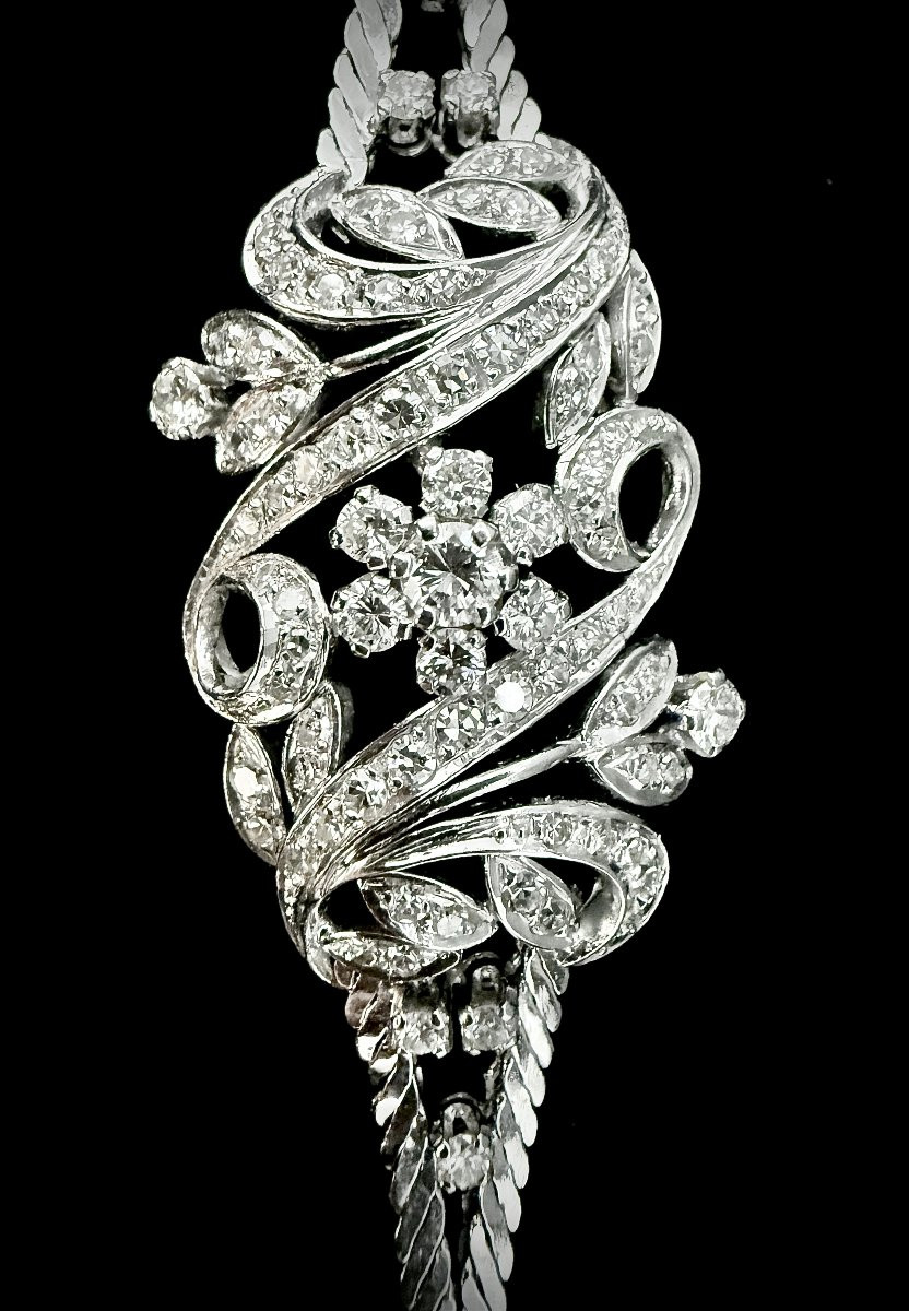 White Gold Bracelet Set With 4 Carats Of Brilliants-photo-1