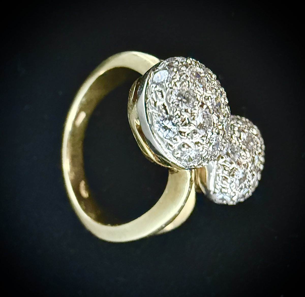 Bague "Toi et Moi" or bicolore sertie de 1,50 carats de brillants-photo-1