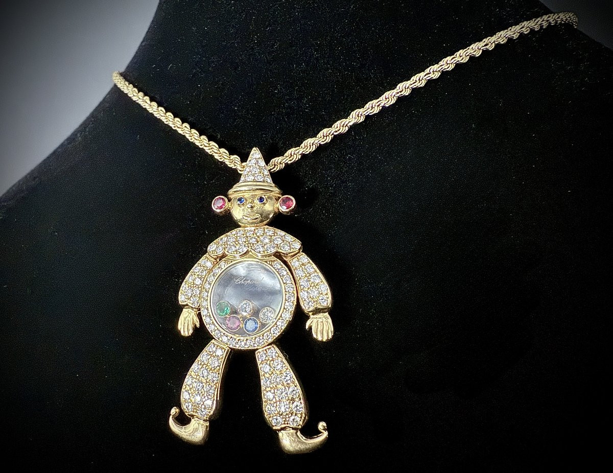 Chopard Happy Clown Necklace With Rope Chain-photo-1