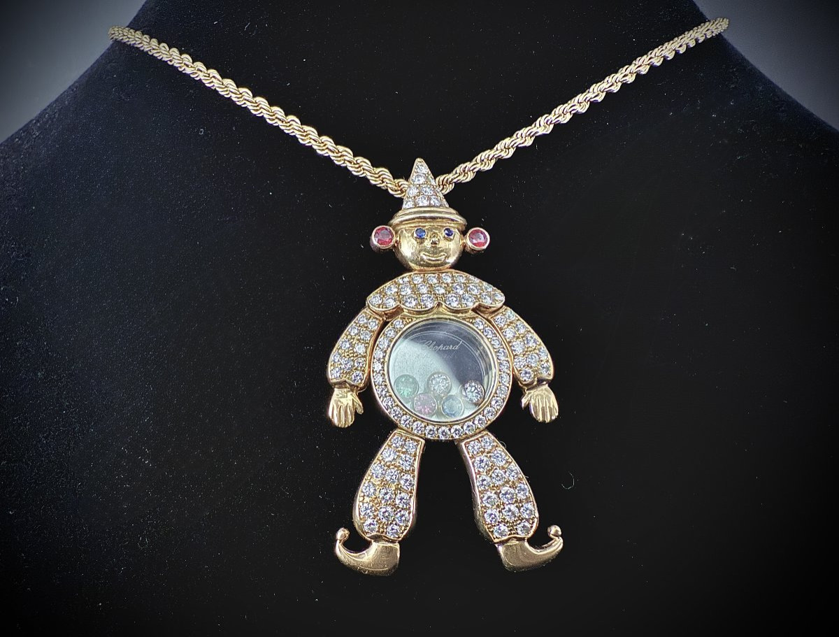 Chopard Happy Clown Necklace With Rope Chain-photo-2