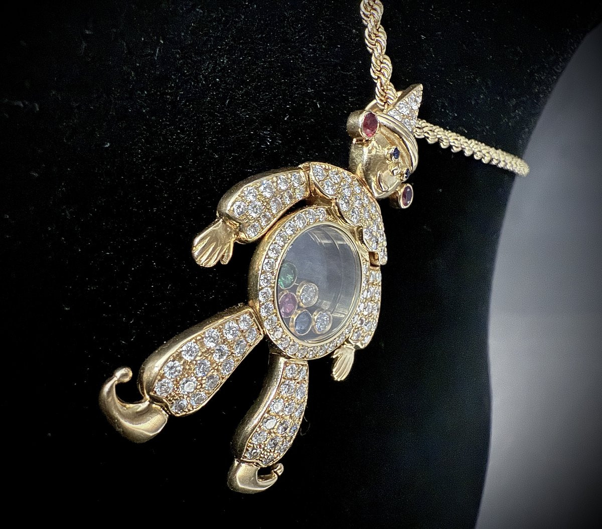 Chopard Happy Clown Necklace With Rope Chain-photo-3