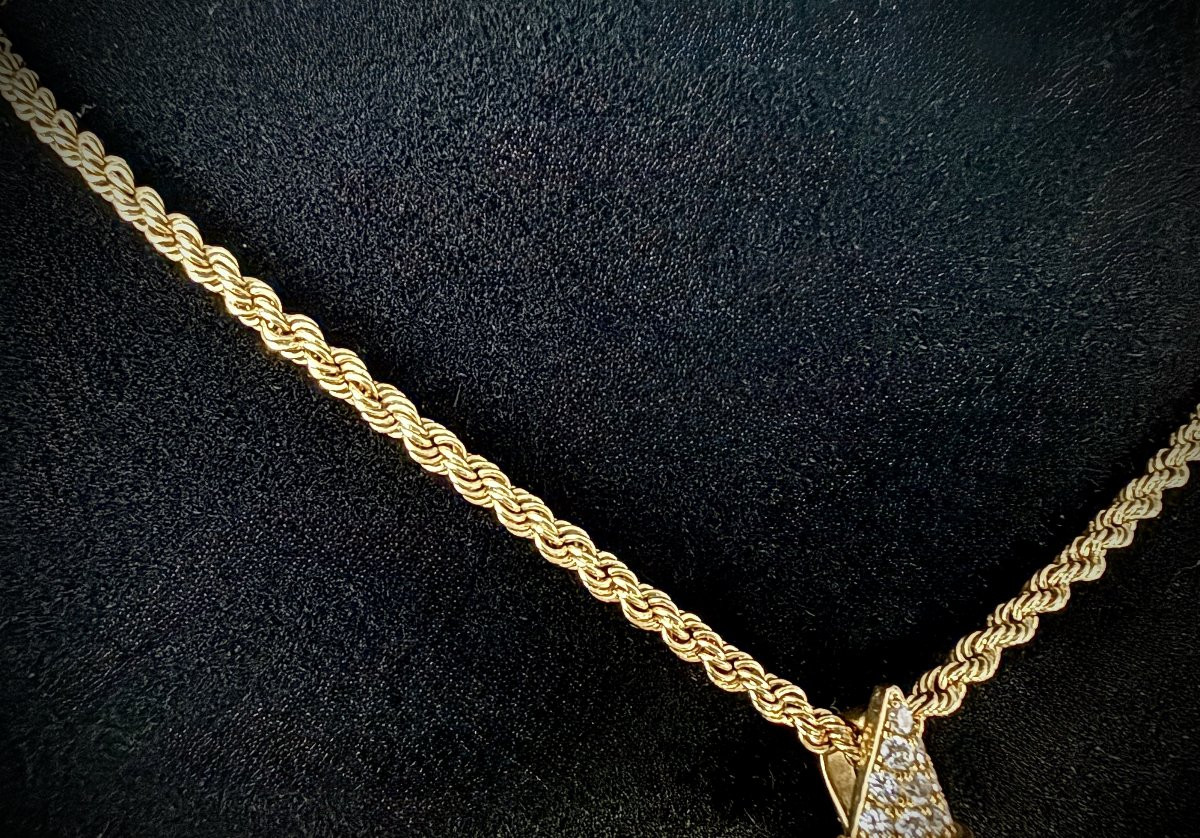 Chopard Happy Clown Necklace With Rope Chain-photo-4