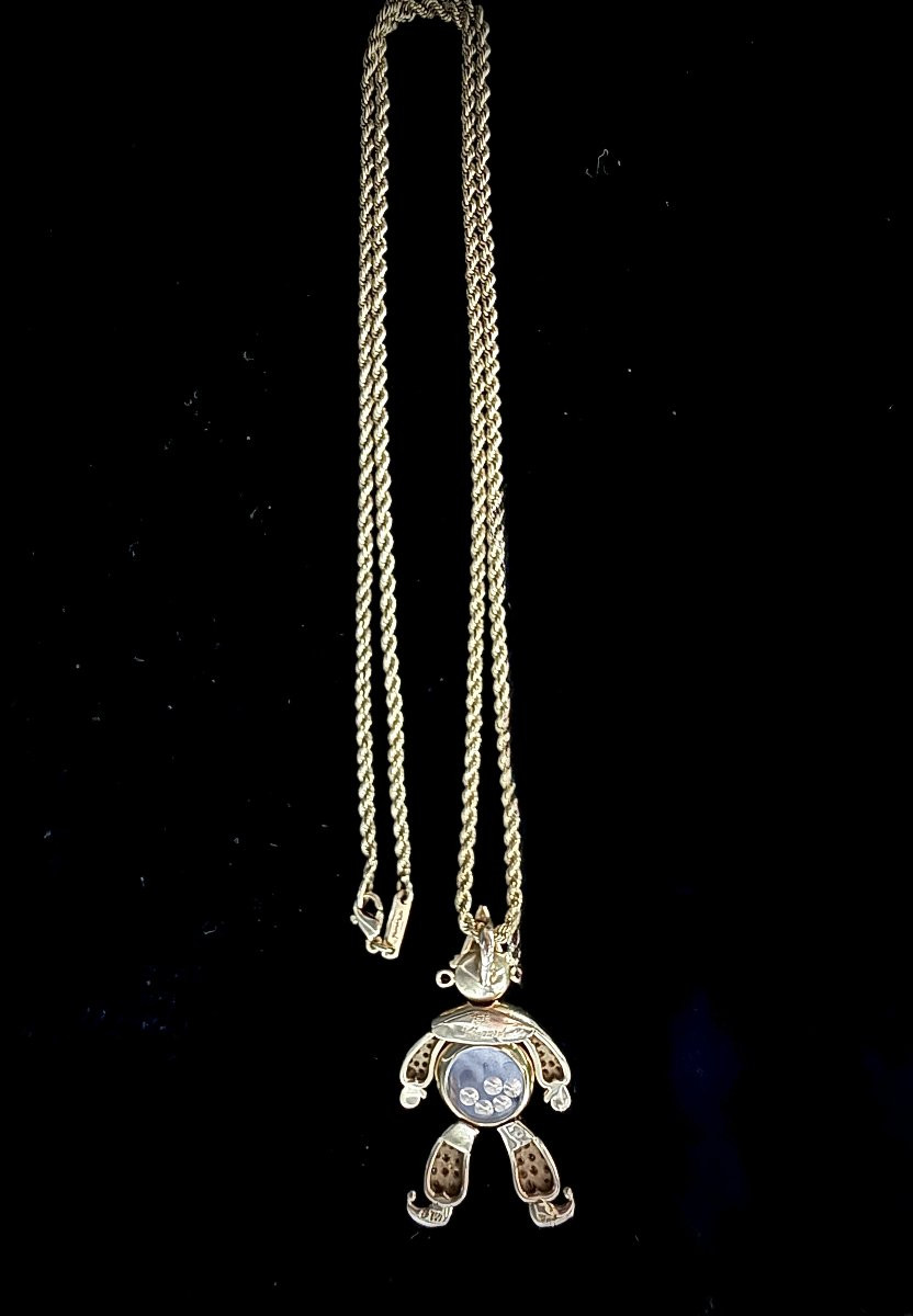 Chopard Happy Clown Necklace With Rope Chain-photo-5