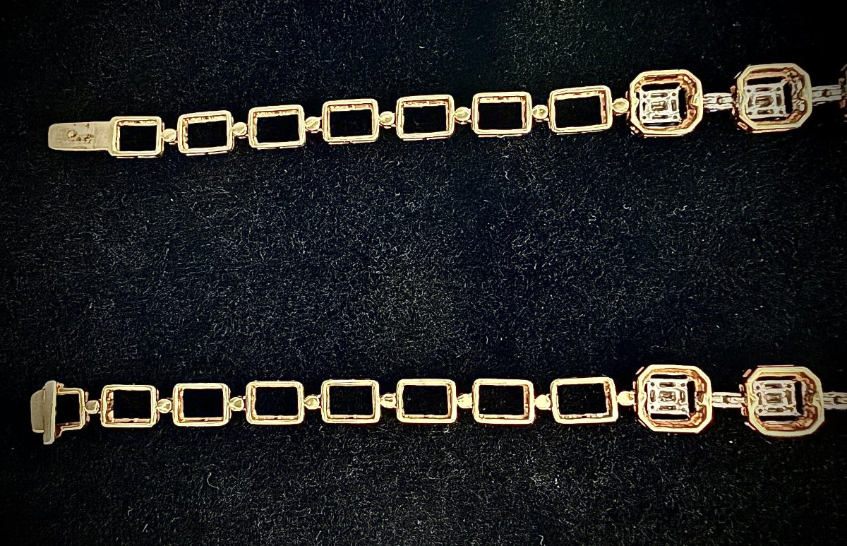 18-karat Yellow Gold Necklace Set With 11.84 Carats Of Baguette And Brilliant-cut Diamonds-photo-1