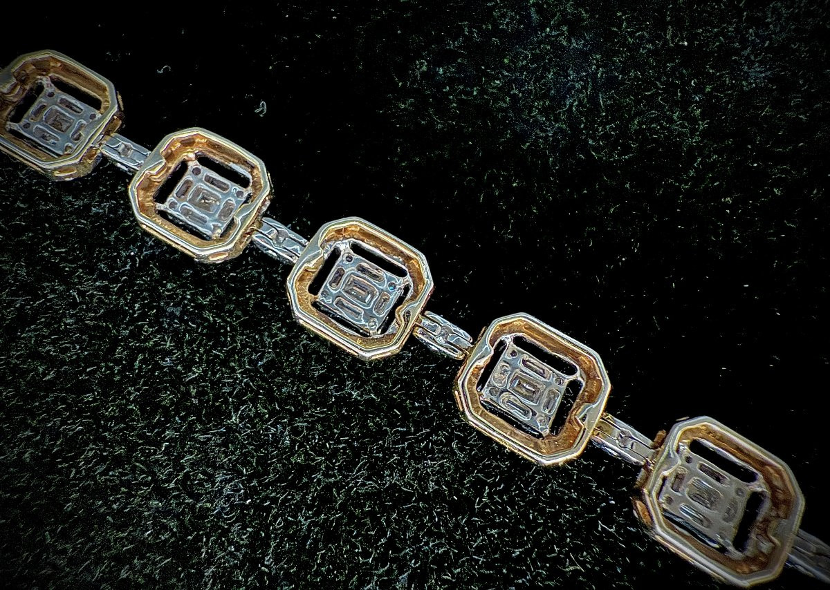 18-karat Yellow Gold Necklace Set With 11.84 Carats Of Baguette And Brilliant-cut Diamonds-photo-4