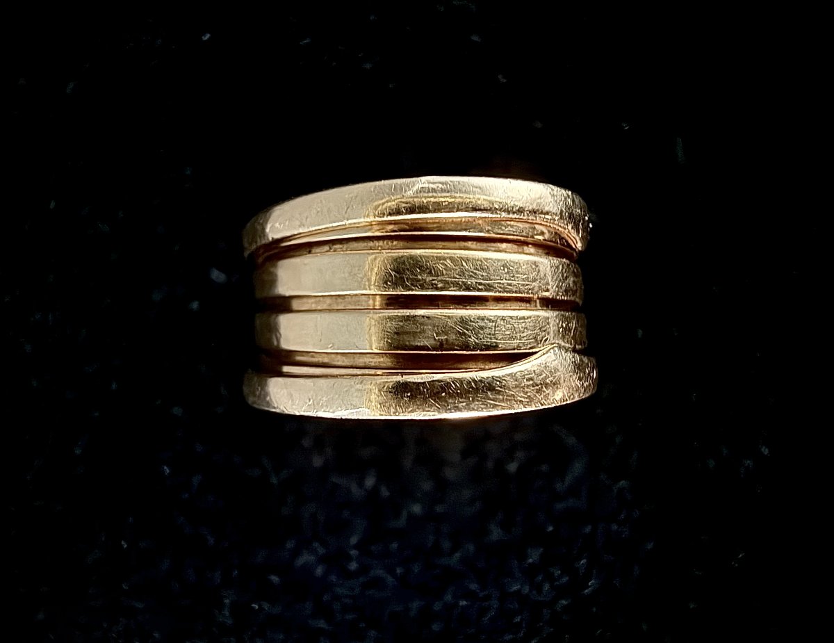 Bague Bulgari, modèle emblématique ressort B.zero1, or jaune 18 carats, taille 53-photo-4