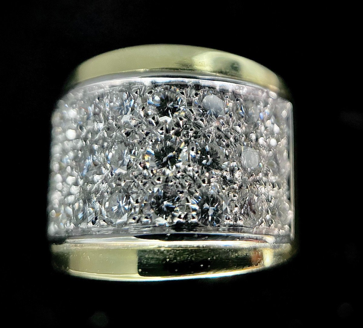 18k Yellow And White Gold Ring With 1.44 Carats Of Diamonds-photo-1