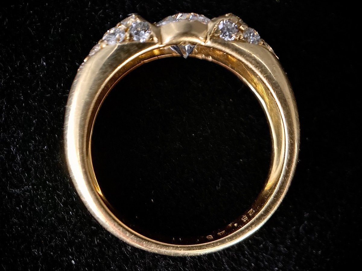 Ring Set With A Brilliant Of 0.65 Carat (vs-e/f) + 0.60 Carat Around-photo-4