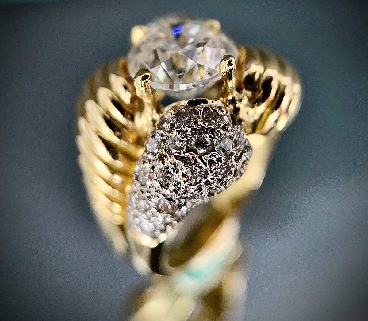 Ring With Central Brilliant Of 1.65 Carat