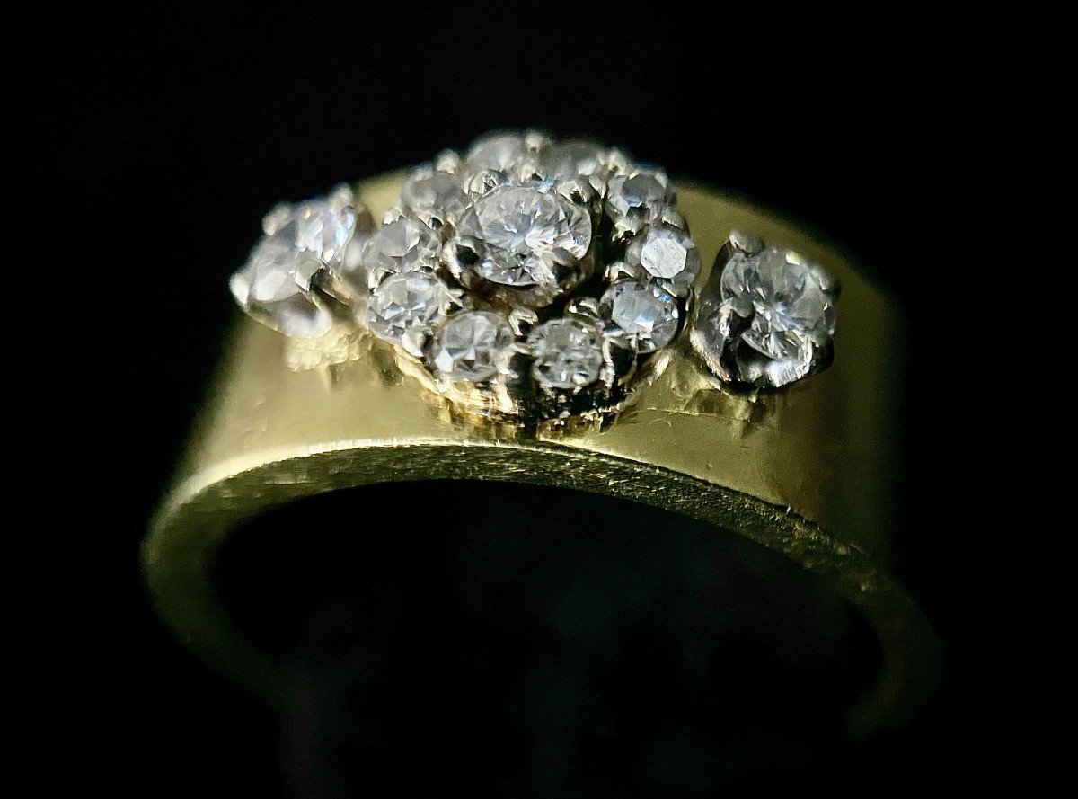 Bague Anneau Or 18k Sertie De 0,70 Carat De Brillants-photo-1