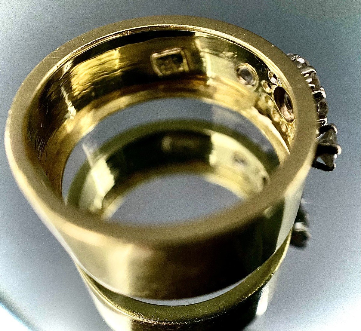 Bague Anneau Or 18k Sertie De 0,70 Carat De Brillants-photo-3