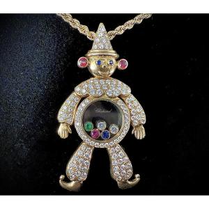 Chopard Happy Clown Necklace With Rope Chain