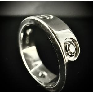 18k White Gold Ring, Signed/numbered Cartier, Love Model, Screw Decoration
